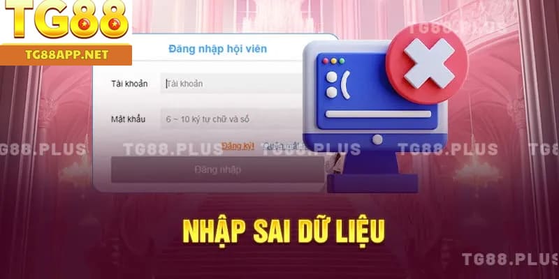 Nhập sai dữ liệu